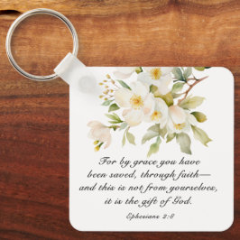 Efesierna 2:8 Med Grace har du sparat Bible Nyckelring