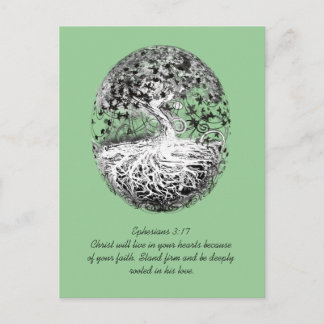 Efesierna 3:17 ska vara rotade i Kärlek Vykort