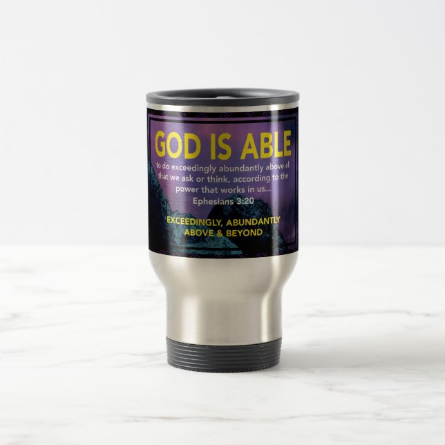 Efesiers 3:20 GOD ÄR ABLE | MONOGRAM Christian Resemugg (Center)
