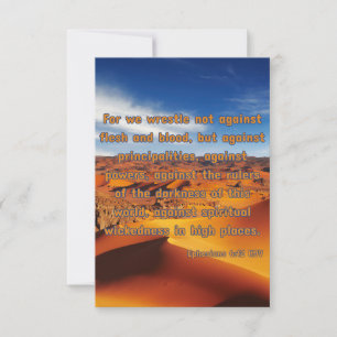 Efesiers 6:12 KJV Bible Verse Pic Greeting Card Kort