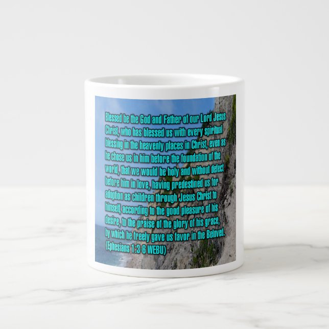 Efesiska 1:3-6 WEBU Mug Jumbo Mugg (Framsidan)