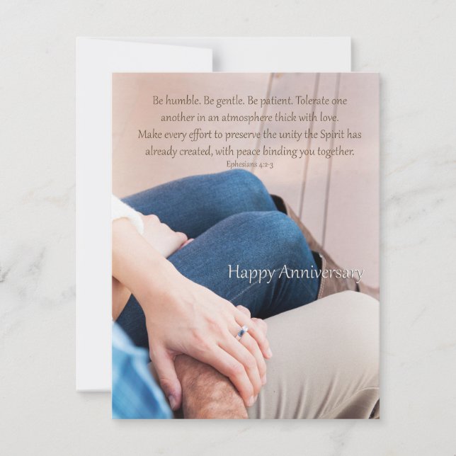 Efesium 4:2-3 Lycklig-årskort Anteckningskort (Framsida)