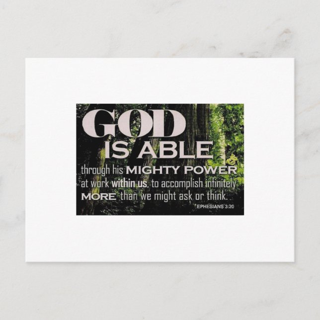 Efesus 3:20 vykort (Framsida)