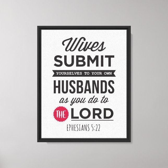Efesus 5:22 canvastryck (Framsida)