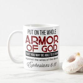 Efesus 6:11 Sätt på er hela Guds rustning Kaffemugg