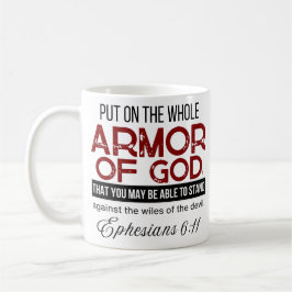 Efesus 6:11 Sätt på er hela Guds rustning Kaffemugg