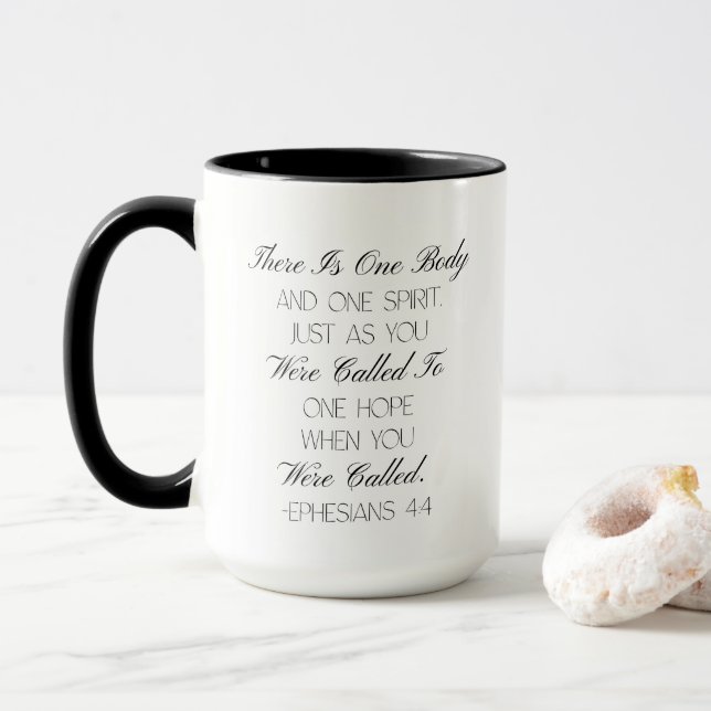 Efesusbrevet 4:4 Hopp Bibelvers Mugg (Med munk)