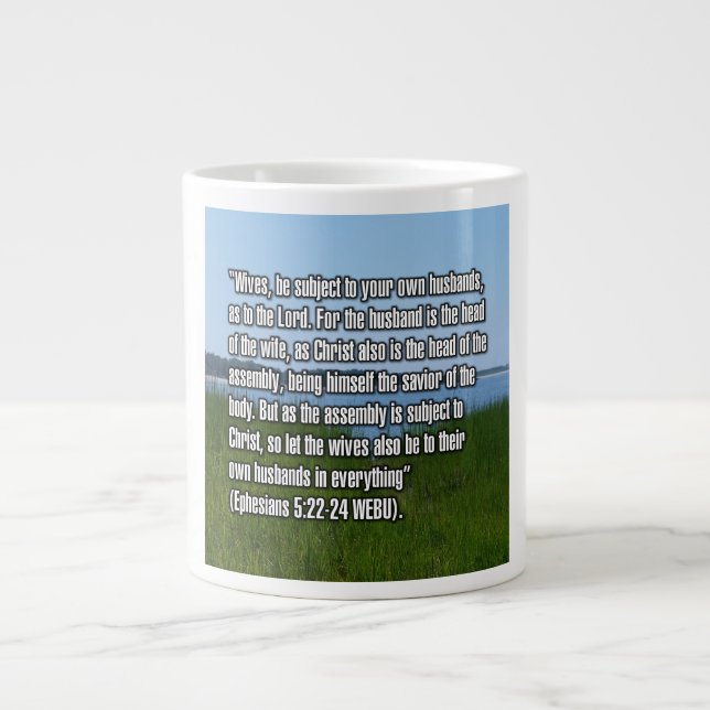 Efesusbrevet 5:22-24 WEBU Mug Jumbo Mugg (Framsidan)