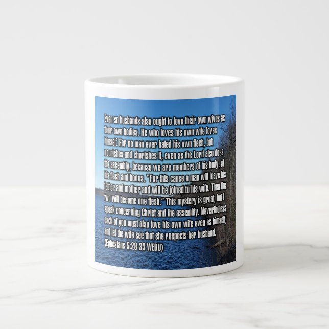 Efesusbrevet 5:28-33 WEBU Mug Jumbo Mugg (Framsidan)