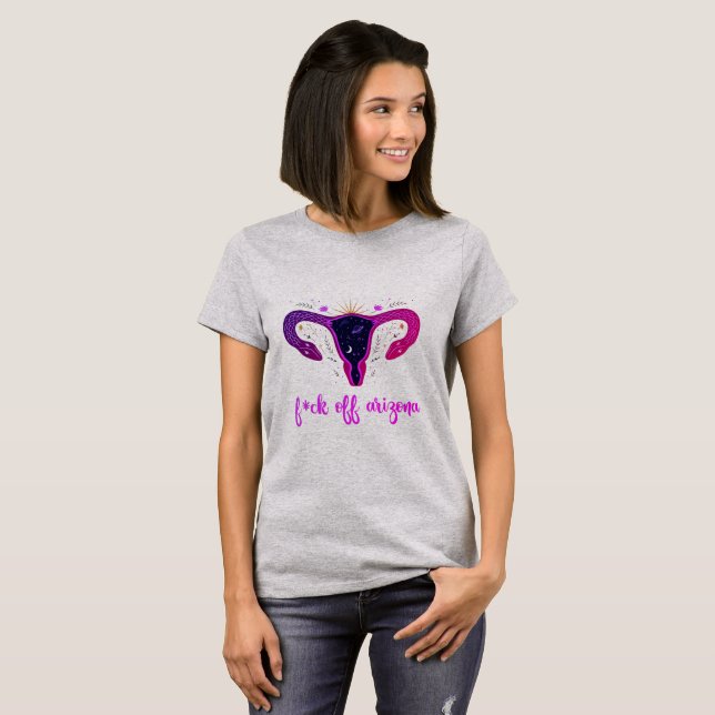 Eff av Arizona Abortion Ban Celestial Uterus T Shirt (Hel framsida)