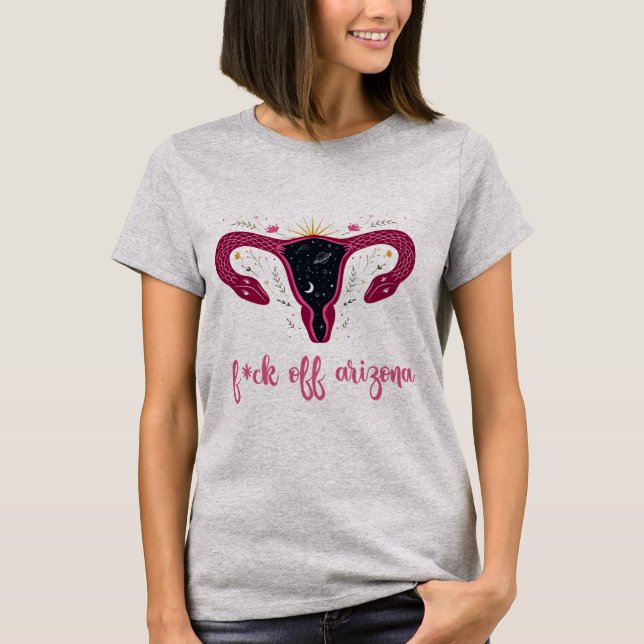 Eff av Arizona Celestial Uterus Pro-Choice T Shirt (Framsida)