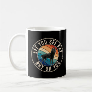 Eff du ser Kay Retro 80s Schipperke Kaffemugg