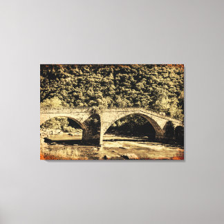 EFFEKT GRUNGE på medeltiden för kanvastryck