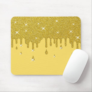 Effekt och miniatyrdiagram för Guld Glitter Musmatta
