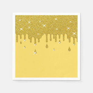 Effekt och miniatyrdiagram för Guld Glitter Pappersservett