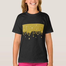 Effekt och miniatyrdiagram för Guld Glitter T Shirt
