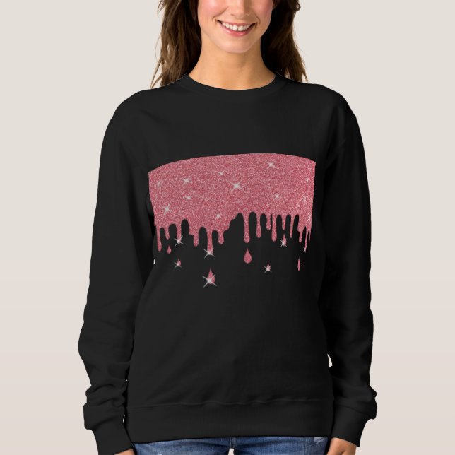 Effekt och miniatyrdiagram för Rosa Glitter T Shirt (Framsida)