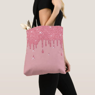 Effekt och miniatyrdiagram för Rosa Glitter Tygkasse