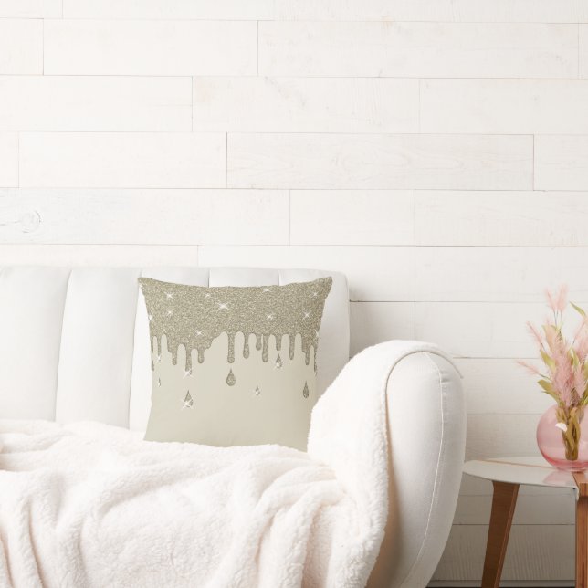 Effekt och miniatyrdiagram för Silver Glitter Kudde (Soffa)