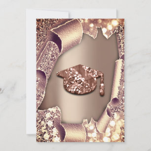 EFFEKTEN student Party GJP Glitter Ro 3D EFFECT Inbjudningar