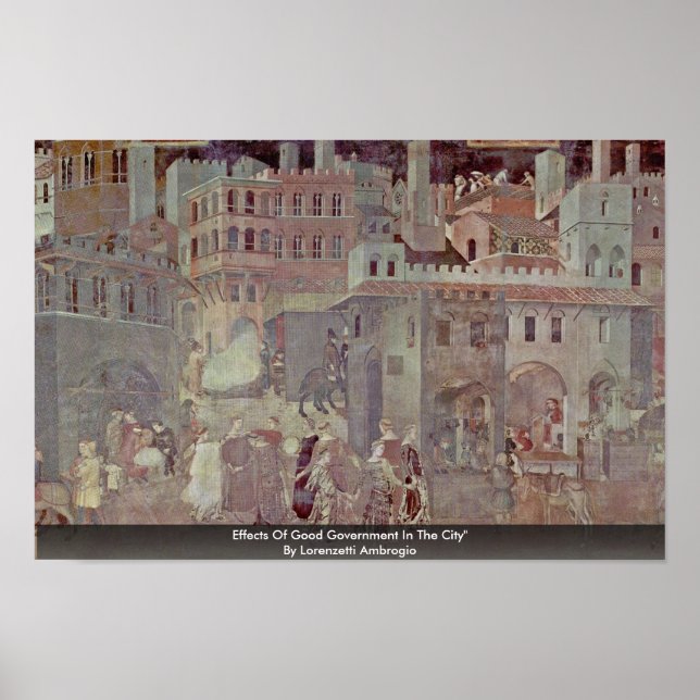 Effekter av Bra myndigheter i staden" Poster (Framsidan)