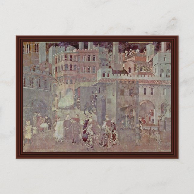 Effekter av Bra myndigheter i staden" Vykort (Framsida)