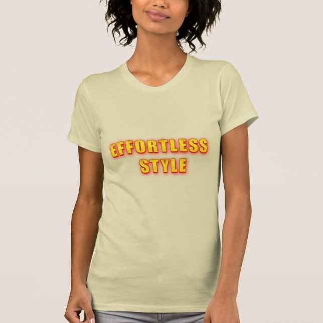 Effektfull stil fet text i levande glöd t shirt (Framsida)