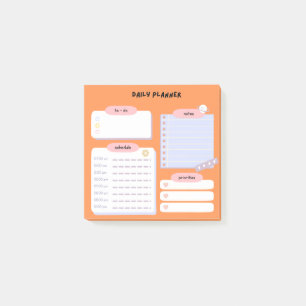 Effektiv daglig planering efter IT-anteckning Post-it Block
