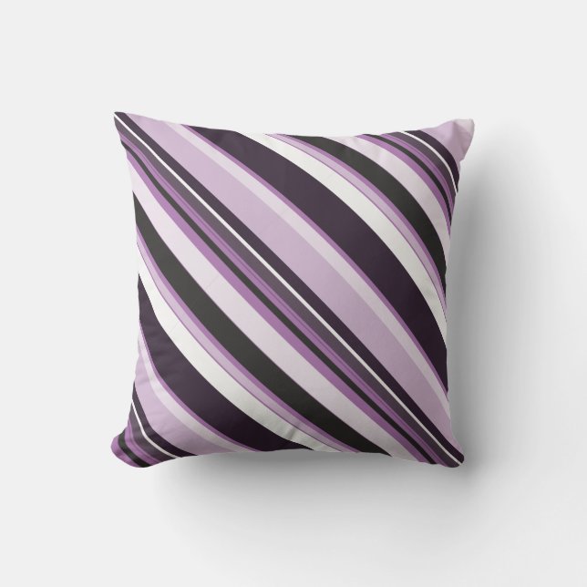 Effektivt Lilac Contemporary Diagonal Rand Kudde (Framsida)