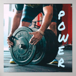 Effektvikt Lyftande gym hälsa Poster