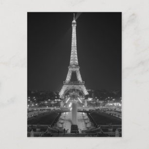 Effel Torn i Black and White Paris Vykort