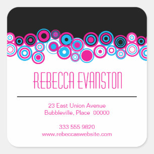 Effervescence Personal Contact Sticker Fyrkantigt Klistermärke