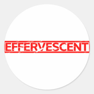Effervescent Frimärke Runt Klistermärke