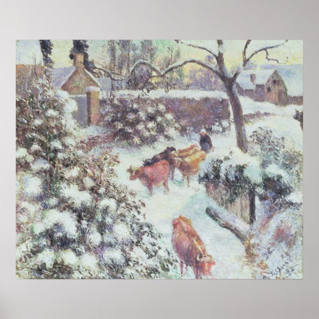 Effet de Neige a Montfoucault, 1882 Poster (Framsidan)