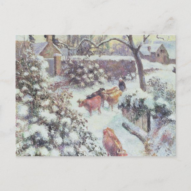 Effet de Neige a Montfoucault, 1882 Vykort (Framsida)