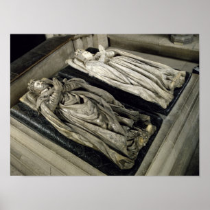 Effigies av Henri II och Catherine de Medici Poster