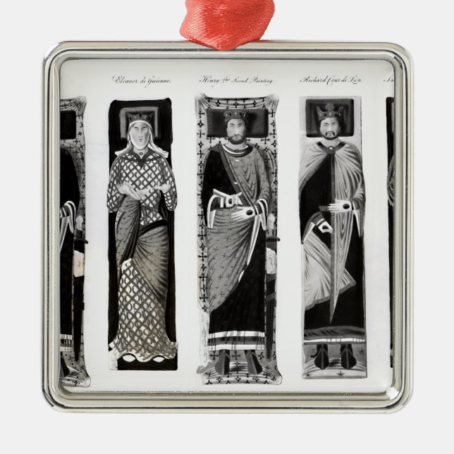 Effigies av Henry II Eleanor av Aquitaine Julgransprydnad Metall (Framsidan)