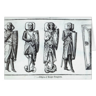 Effigies av riddare Templars Hälsningskort
