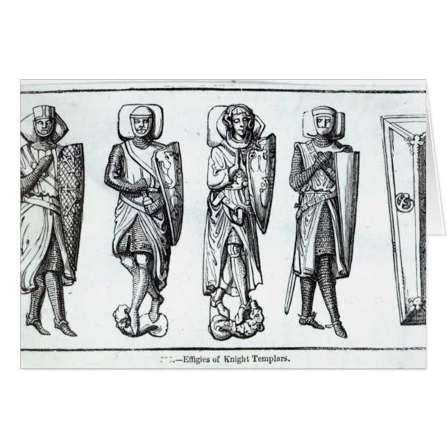 Effigies av riddare Templars Hälsningskort (Framsidan Horizontal)