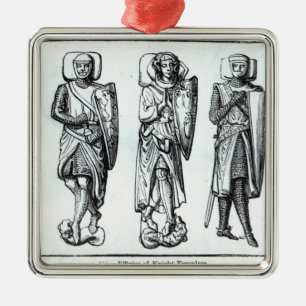 Effigies av riddare Templars Julgransprydnad Metall