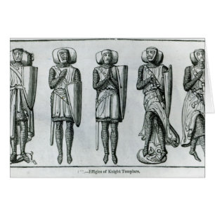 Effigies av riddaren Templars Hälsningskort