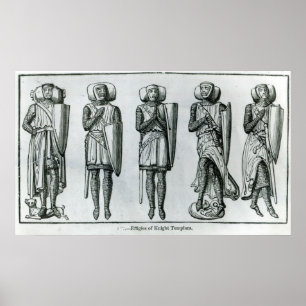 Effigies av riddaren Templars Poster