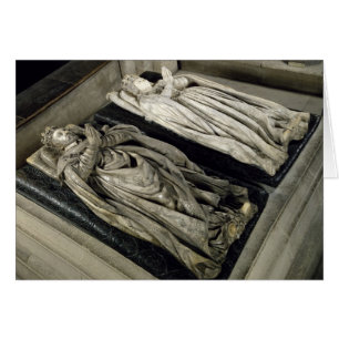 Effigies of Henri II och Catherine de Medici Hälsningskort