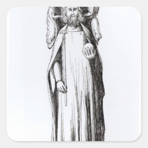 Effigy av Edward II från den Gloucester domkyrkan Fyrkantigt Klistermärke