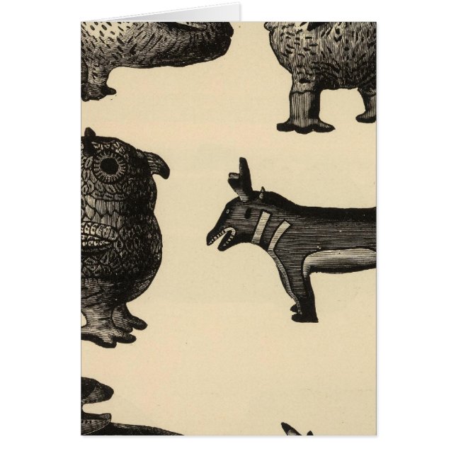 Effigy pottery från Zuni Hälsningskort (Framsidan)