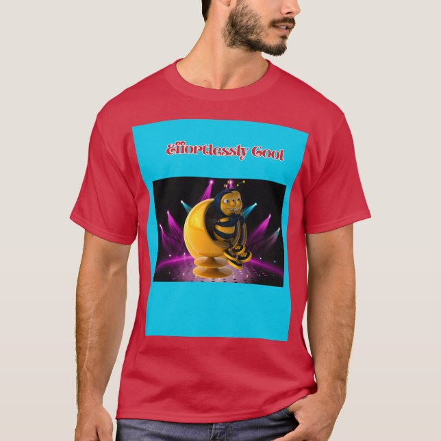 Effortlessly Cool Bee T-Shirt – Stylish Cartoon Vi (Framsida)