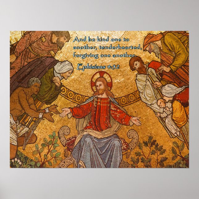 Efisier 4:32 Jesus Mosaic Poster (Framsidan)