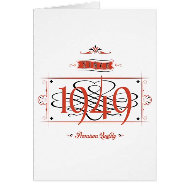 Efter 1949 (Red&Black) Hälsningskort (Framsidan)