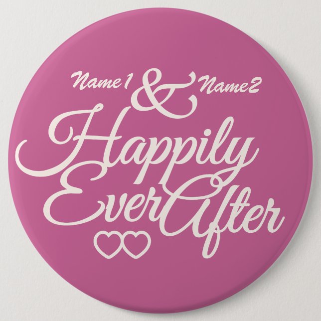 Efter anpassningsbar knäppas lyckligt någonsin knapp (Framsida)