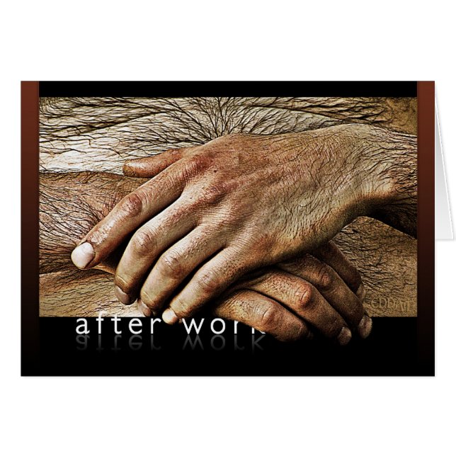 Efter arbete hälsningskort (Framsidan Horizontal)